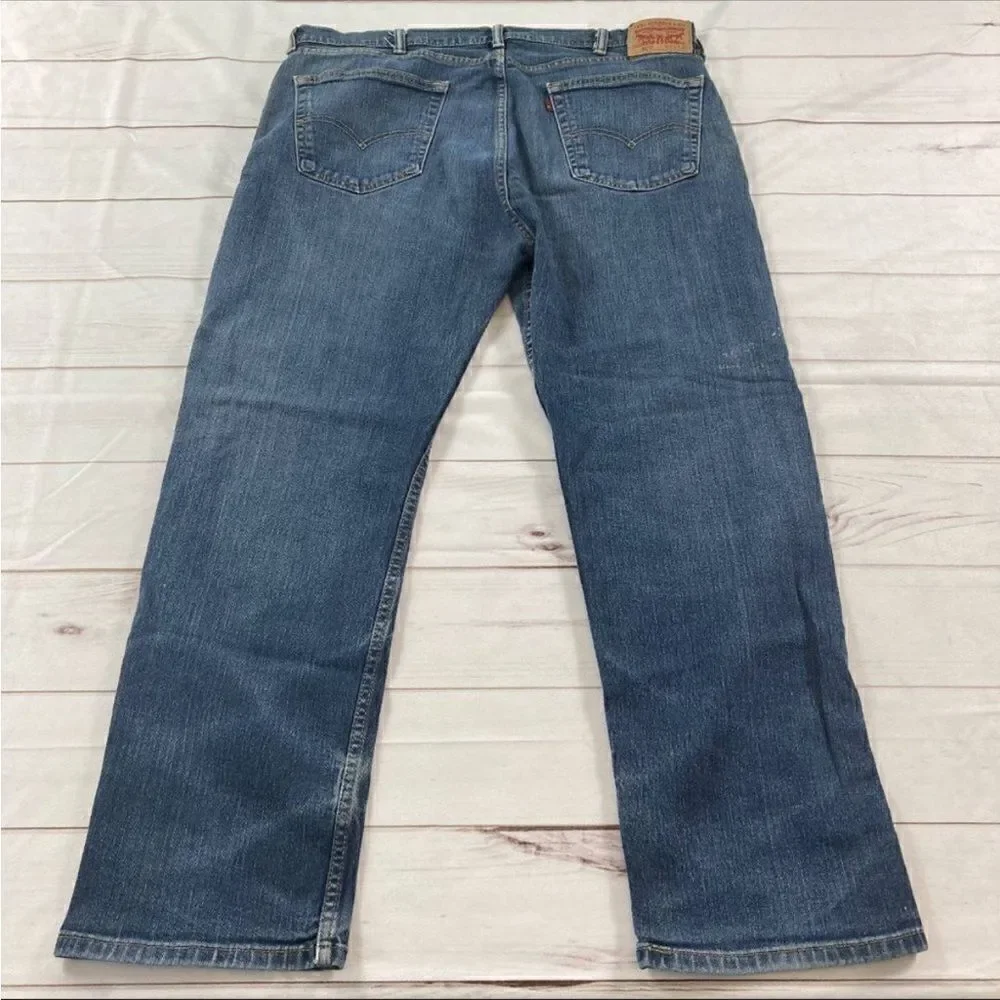Levi Strauss & Co. Mens Blue 505 Straight Leg Denim Jeans Size W40xL30
